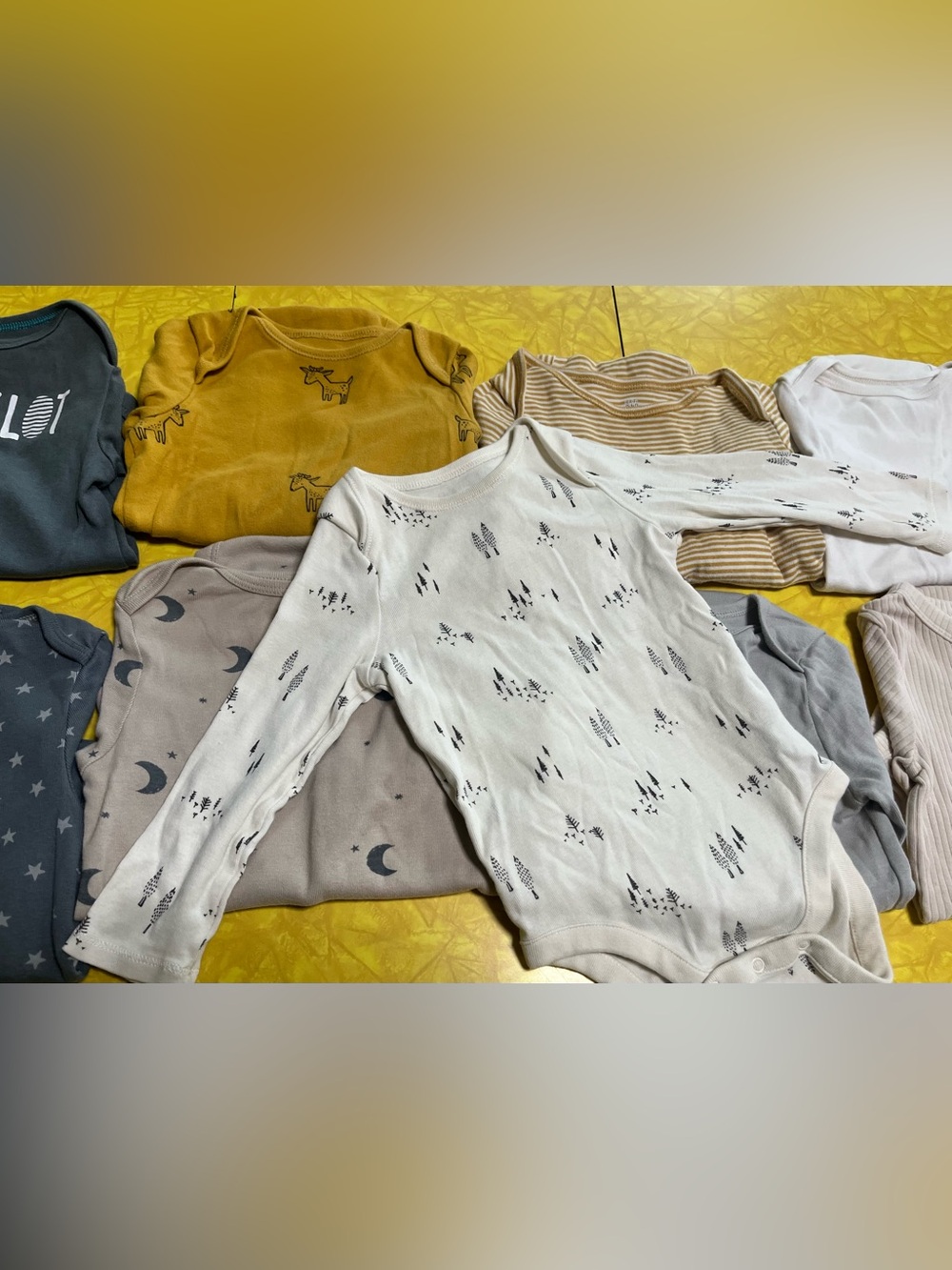 Gender Neutral Size 18 Months Long-Sleeve Bodysuits Bundle